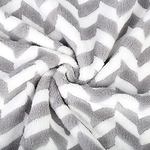 JML Microfiber Bath Towels, Chevron Grey, 30" x 60", 2 Pack - color: Chevron Grey, size: 2 Pack (30 in x 60 in)