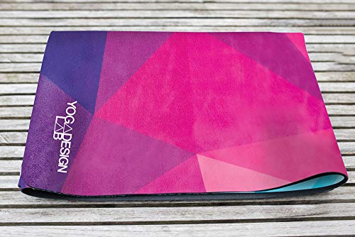 YOGA DESIGN LAB | The Combo Yoga Mat | Eco Luxury | Ideal for Hot Yoga, Power, Bikram, Ashtanga, Sweat | Studio Quality | Includes Carrying Strap! - color: Geo, size: 1.5mm