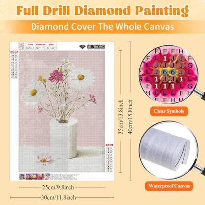 GUMITOON Diamond Art Kits for Adults-Pink Bow Full Drill Diamond Dots Paintings for Beginners, Round 5D Paint with Diamonds Pictures Gem Art Painting Kits DIY Crafts Kits 12"x16" QCY-149 - color: QCY-171