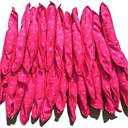 Aimin Soft Curlers for Overnight Heatless Curls, No Heat Foam Rollers for Long Hair, Satin Sponge Curlers (30 pcs, pink) - color: pink-30