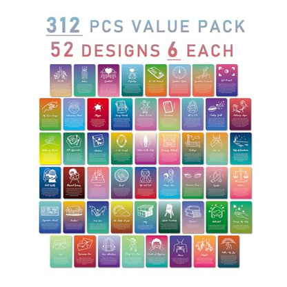 A ART·ZONE 52 Pcs Positive Affirmations Meditation Spiritual Self Care Cards Gifts, Set of 6, 9.7x6 cm Paper Prints - color: 6 Piece