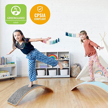 ECR4Kids Balance Board, Montessori Toy, Grey - color: Grey