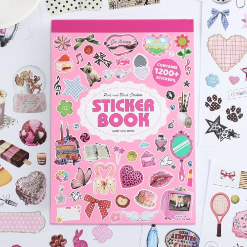 Washi Stickers Set Vintage Aesthetic Sticker Book for Journaling, DIY Decorative Paper Sticker Decals for Bullet Journal Art Scrapbooking Diary Card Craft Gift Album (Aesthetic Style 4) - style: Aesthetic Style 4