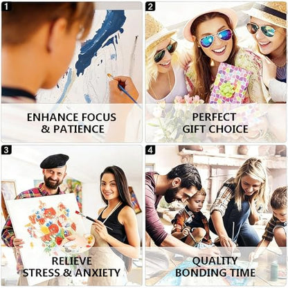 TUMOVO DIY Cute Sloth Paint by Numbers for Adults & Kids - Abstract Animal Wall Art - 16x20 inch Canvas - color: Artwork-06