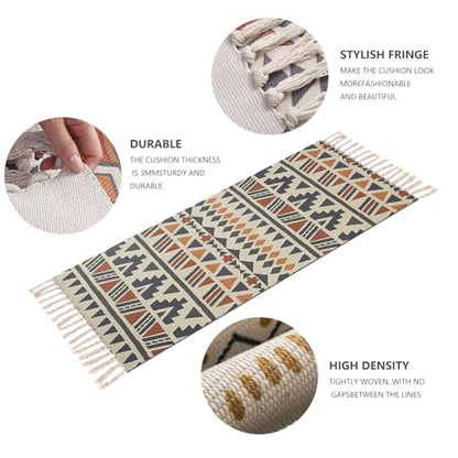 nuveti Cotton Yoga Mat - Absorbent, Grippy Tight Weave, Ashtanga & Hot Yoga Rug, Helps with Slippery Hands & Feet - color: ZhuangSe