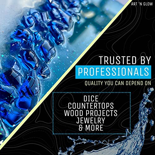 Crystal Clear Epoxy Resin Kit 16oz - Food Safe, UV Resistant, Bubble Free | Casting & coating epoxy resin for jewelry, coasters, molds, art, wood & more. Bubble-free, low odor, USA based business - size: 16 Ounce