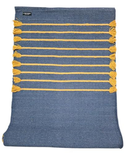 Indian Handmade100 % Organic Anti Skid Multi Colour Cotton Yoga Mat - Eco-Friendly Hand-Woven Rug - Non-Slip & Thick (24”x72”x5mm) for Hot yoga & Everyday Fitness at Home - Comfortable & Foldable Extra-Long Mat - color: Multi 15