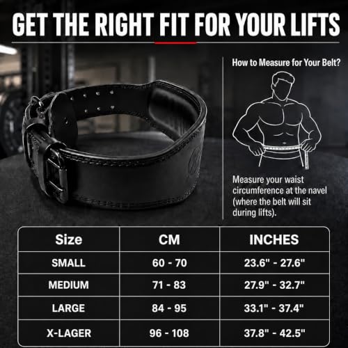 Weight Lifting Belt for Squat Deadlift Powerlifting Gym - color: Black/Black, size: Small