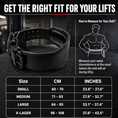 Weight Lifting Belt for Squat Deadlift Powerlifting Gym - color: Black/Black, size: Small