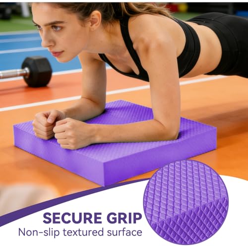 Large Thick Balance Pad Non-Slip Stability Trainer Yoga & Pilates - color: Purple