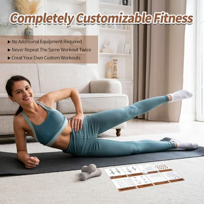 Barbell Workout Cards, 62 Exercises Cards Deck Large Size 5" x 3.5" Fitness Cards for Women & Men, Beginner Fitness Guide to Training Exercises at Home or Gym - style: Barbell