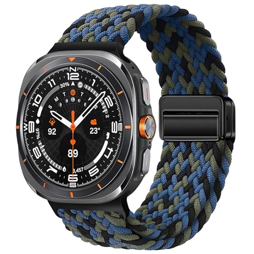 Sport Magnetic Band Compatible with Samsung Galaxy Watch Ultra 2/Ultra 47mm - color: Blue-Camo, size: for Galaxy Watch Ultra 2 1/Ultra(2025)