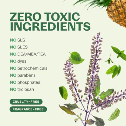 Fuwa3e Pineapple Enzyme Natural All Purpose Cleaner Spray Serene Holy Basil & Peppermint - 16.9oz 3 Pack - Multi Surface Cleaner 99% Plant Based Cleaner from Discarded Pineapple Peels - size: 16.9 Fl Oz (Pack of 3)