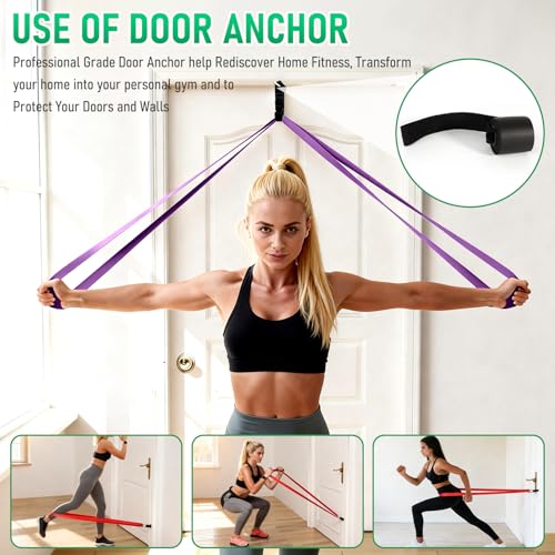 Resistance Bands for Working Out, Pull Up Assistance Bands Set, Exercise Workout Bands for Full-Body Training, Fitness, Physical Therapy, Home Gym for Women & Men (5-85lbs)