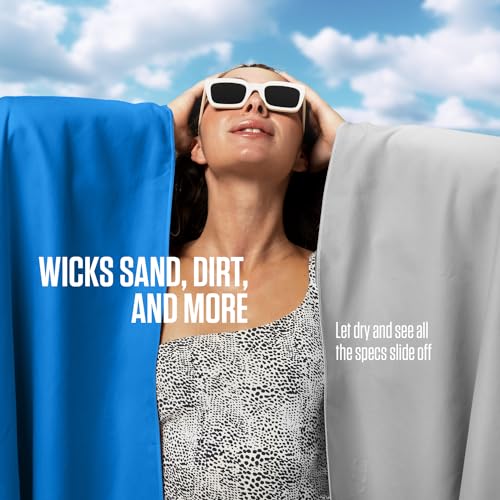 VENTURE 4TH Quick Dry Microfiber Towel for Camping & Gym - Blue Large - color: Blue, size: 60.00" x 31.50"