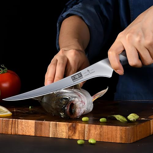 HOSHANHO Carving Knife Set 3PCS, Japanese Brisket Slicing Knife Sets | Ultra Sharp Japanese High Carbon Steel Butcher Knife Breaking Knife Boning Knife for Meat Cutting, Ergonomic Handle, Gifts - size: 12"