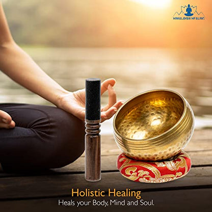 Tibetan Singing Bowls Set~ Meditation Sound Bowl hand Hammered in Nepal For Yoga, Meditation, Mindfulness, Healing & Chakra balancing~ (3.5 inch) - size: 3.5 inch