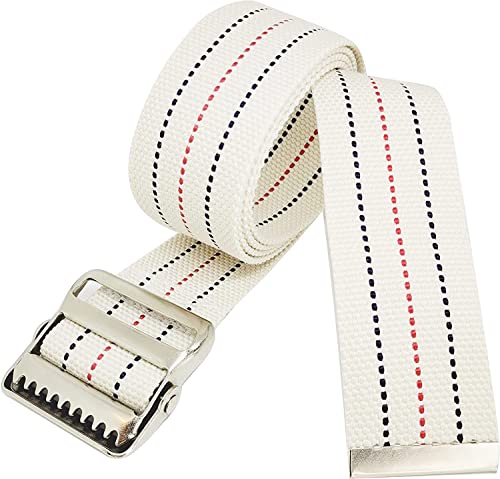 LiftAid Transfer and Gait Belt 60 Inch with Metal Buckle and Loop - Walking, Standing and Transfer Assist Aid for Seniors, Elderly Patients, Caregiver, Nurse, Therapist (Beige Pack of 10) - color: Beige Pack of 10