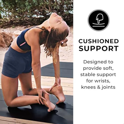 Plyopic Ultra Grip PRO Yoga Mat – EXTREME Non-Slip Performance - Dry & Wet Grip - Smarter Alignment Lines - Comfortable & Sweat Resistant - For Yoga, Pilates & Hot Yoga - color: Centerline Alignment - Signature Black