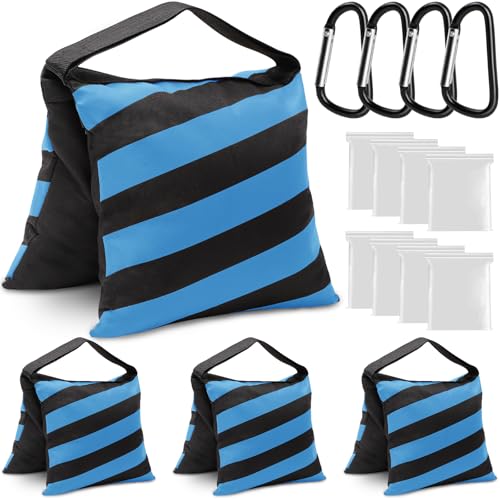 4 Packs Blue Sandbag Weight Bags for Light Photography Video Equipment - color: Blue