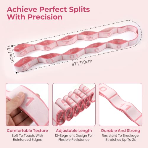 12 Loops Stretch Band, Resistance Bands Yoga Stretching Strap