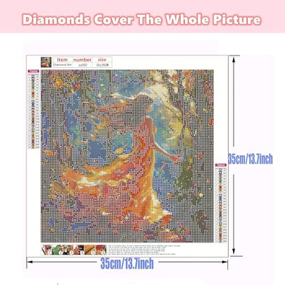 Ohhvvow Abstract Oil Painting Girl Diamond Art Painting Kits for Adults, Full Drill Diamond Dots Paintings for Beginners Round 5D Paint Gem Art Painting Kits for DIY Crafts, 14x14 Inch - color: Abstract Oil Painting Girl