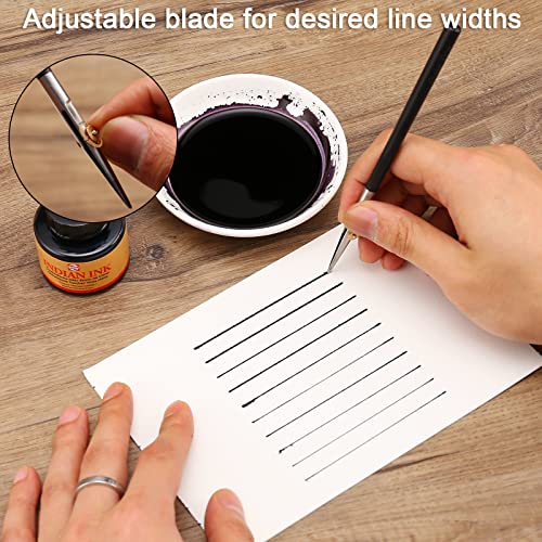 Ruling Pen for Masking Fluid, Designed for Cartography, Calligraphy, Fine Line Drawing and Technical Drawings, Suitable for Use with Masking Fluid, Drawing Ink, Indian Ink and Gouache - color: Black, style: Traditional