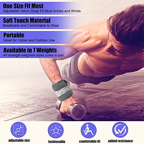 Ankle Weights A Pair of 1/2/3/4/6/8/10/12/20 LBS Wrist Leg Arm Weights for Women Men with Adjustable Straps, Strength weighted for Physical Therapy Running Walking Home Fitness Gym Workout Weight Loss - color: Blue