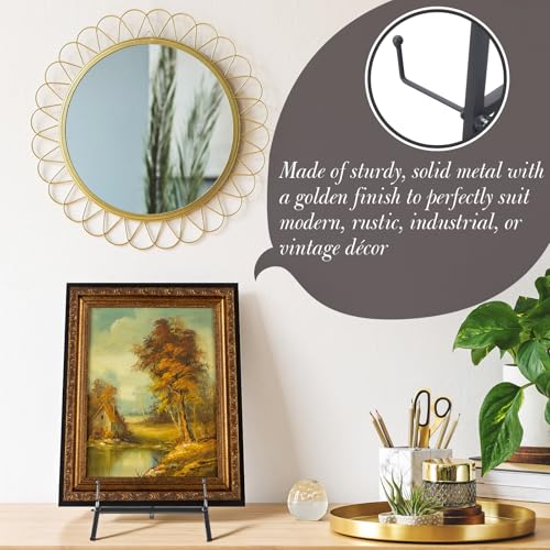 Leinuosen Metal Easel Stand 16.5" H x 8.7" W x 4.3" D Table Top Easel Stand for Display Tripod Art Picture Mirror Modern Plate Holder for Display Book Photo Wedding Sign (Grey,1 Pcs) - color: Grey