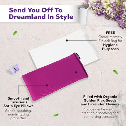 The Asli Co. Handmade Lavender Aromatherapy Baby Blue Eye Pillow, Packs of 12, Natural Soothing Scent for Promote Better Sleep Quality, Reduce Stress & Anxiety - color: Baby Blue