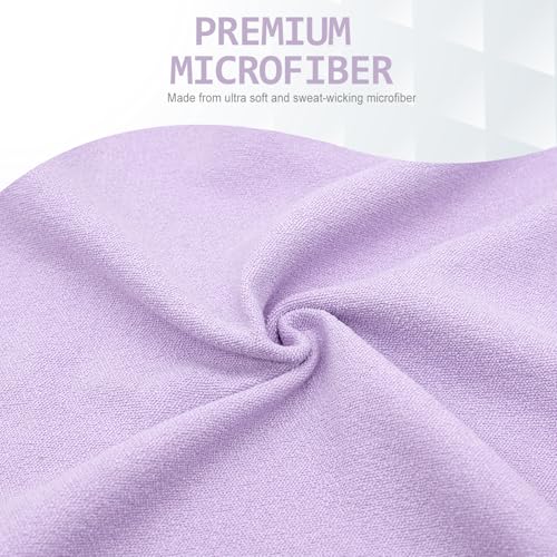 Eunzel 2 Pack Hot Yoga Towel with Grip Dot, Non Slip Yoga Mat Towe Sweat Absorbent Towel for Hot Yoga,Bikram, Pilates and Fitness 72" x 24", Taro Purple - color: Taro Purple