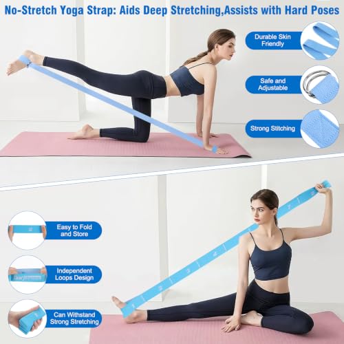 Pilates Kit Equipment, Pilates Ring and Ball for Women Home Workout | Pilates Set with 14'' Magic Circle, Wrist Weights, Resistance Bands, Yoga Strap, Socks, Bag, Essentials Accessories Kit - color: Blue