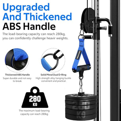 RENRANRING Gym Exercise Handles, Replacement Handle Attachments for Cable Machine Pulleys, Resistance Band and Strength Trainer, Pull Down Workout Accessories, Home Gym Add On Equipment - color: Blue