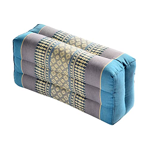 Zafuko Yoga & Meditation Cushion - Organic Water-Resistant Kapok Filling, Meditation Cushion, Soft Yoga Prop - color: Teal/Turquoise