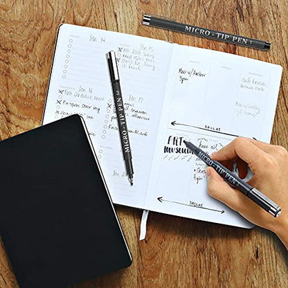 Vanstek 16 Pack Hand Lettering Pens, Calligraphy Pens Markers, Black Ink for Beginners Writing, Lettering, Journaling, Art Drawing, Signature, Illustrations and Office School Supplies