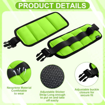 Hollowfly 6 Pcs Water Aerobics Equipment Set Full Body Pool Exercise Kit, 2 Aqua Dumbbells, 2 Adjustable Ankle/Wrist Weights, 2 Webbed Swim Gloves, Low Impact Aquatic Workout Gear - color: Green, size: 2.5lb