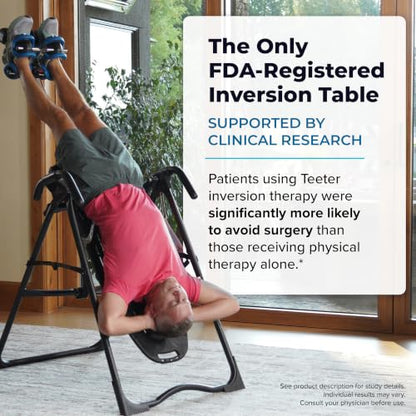 Teeter EP-560 Ltd. Inversion Table for Back Pain, FDA-Registered, UL Safety-Certified, 300 lb Capacity