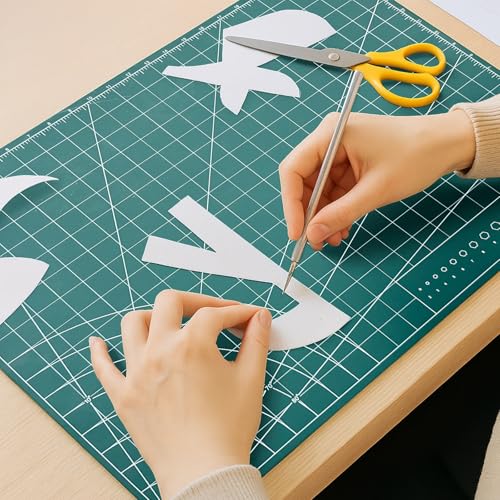 35" x 23" Self Healing PVC Cutting Mat, A1-Black or Gray | Large, Double Sided, Gridded Rotary Cutting Board, For Craft, Quilting, Fabric, Scrapbooking, Sewing - color: A1-Black or Gray