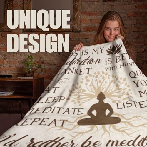 Huglanket Meditation Gifts, Throw Blanket for All Seasons 50" × 65"
