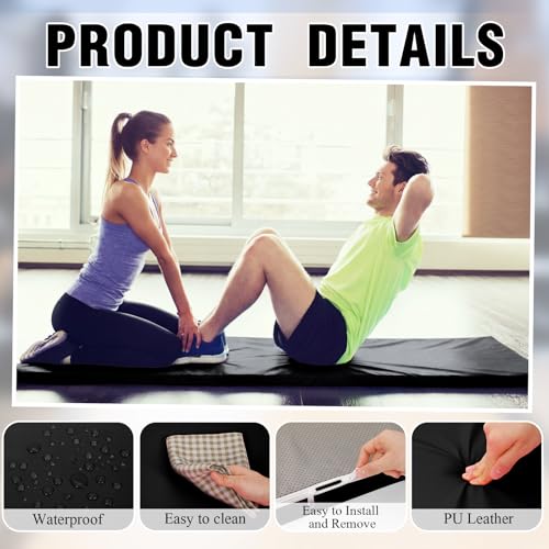 Lyrow 2 Inch Thick Yoga Mat 72x24 with Carry Strap Foam - color: Black