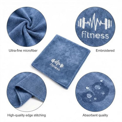 Fitness Towel, Sports Yoga Microfiber Quick-Drying Microfiber Towels for Swimming Gym and Yoga Sweat Pad, Blue - color: Blue
