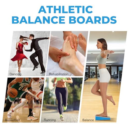 Athletic Balance Boards,Slant Board,Wobble Board,Balance Wedge for Condition Your Body and Prevent Injury - color: Blue