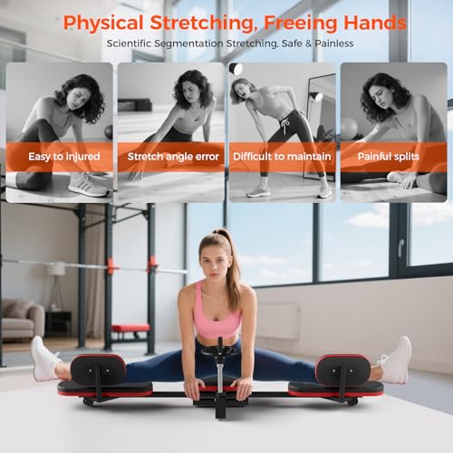 330LBS Heavy Duty Leg Stretcher, Steel Frame Split Trainer for Home Gym Use | Adjustable Soft Padding, Flexibility Stretching Equipment, Stable Structure,Ideal for Dance, Yoga, Martial Arts, Home Gym