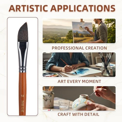 5 Pcs Dagger Watercolor Paint Brush Set | Pinstriping Striper Long Liner Brushes for Acrylic, Oil, and Gouache Painting - style: Dagger