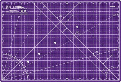 Elan Cutting Mat A3 Pink & Purple, Self Healing Cutting Mat 12x18 Inch, 5-Ply Craft Board Pink, Hobby Board for Crafts 12x18 Inch - style: 18 x 12"
