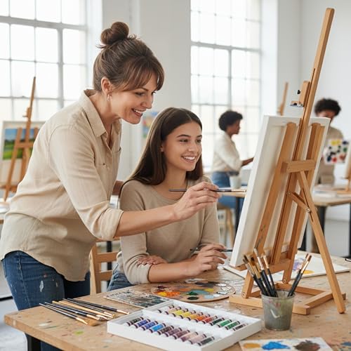 MyArtscape Oil Paint Set - 24 x 12ml Artist Oil Paints | Rich pigment oil paints for canvas painting with smooth blending layering glazing and glossy finish