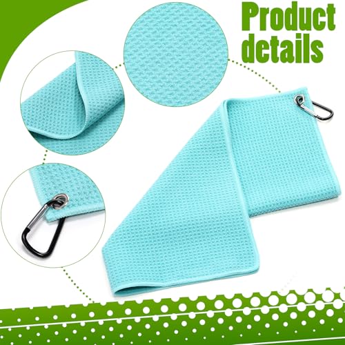 Remagr 4 Pack Golf Towel Microfiber - color: Black, Gray, Orange, Light Blue
