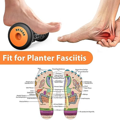 BESKAR Foot Massager Roller for Plantar Fasciitis Relief - color: Black