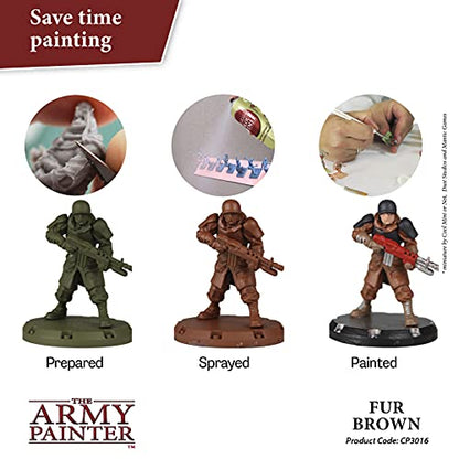 The Army Painter, Colour Primer Fur Brown, 400 ml acrylic spray | Spray Paint Basecoat for Miniature Model Undercoat Priming, Plastic Wargames, DnD & Warhammer - color: Fur Brown