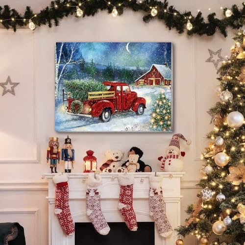 4 Pack Christmas Paint by Numbers Kit for Adults with Framed,Snowman Truck Candle Christmas Tree Paint by Number with Wooden Easel DIY Winter Bonfire Landscape Adult Paint by Number Kits10X12-10x10in - color: 4 Pack Paint by Numbers-0725-1, size: 8x12in w
